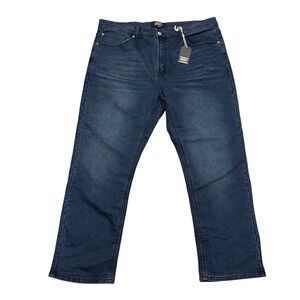 Grizzly Griptape Mens Dark Wash Stretch Straight Leg Skate Jeans 38x30 NEW